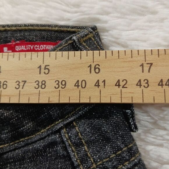 Levi's Outback Wide Leg Capri Women's 12. Black Stretch Denim. 4 Pocket. - Picture 8 of 10